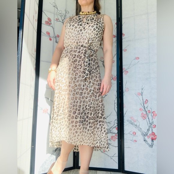 👗 Joie Genuine Silk Leopard Print Dress - Picture 7 of 14